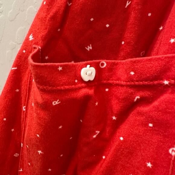 Omi Jo ABC Billow Dress Red Alphabet Back to School Dress - Picture 5 of 8